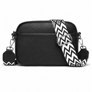 Émilienne – Sac bandoulière à sangle motif
