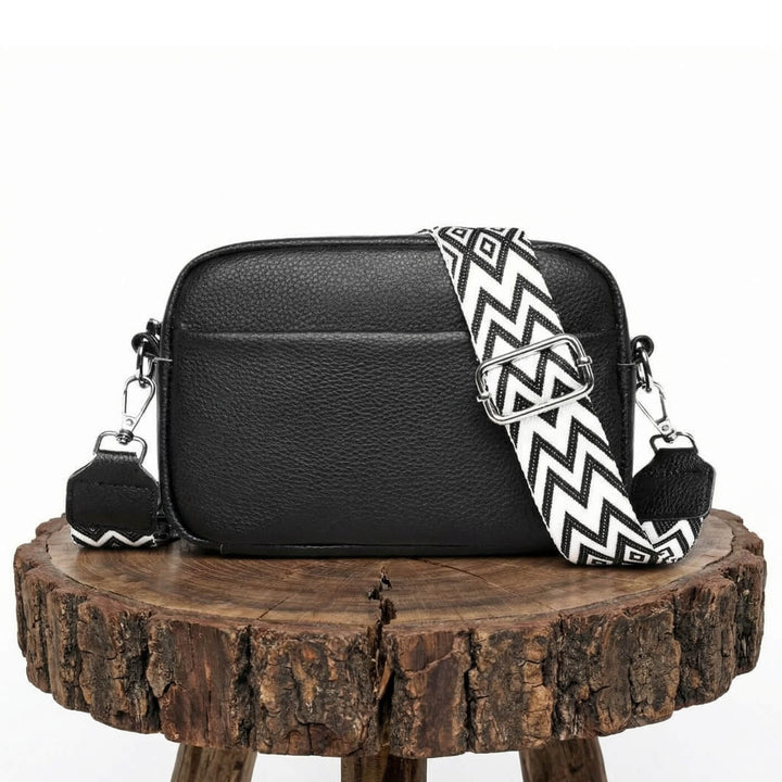 Émilienne – Sac bandoulière à sangle motif